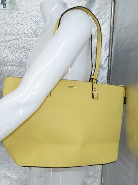 LOVEVOOK Yellow Tote Bag Large Faux Leather Shoulder Purse Work Travel